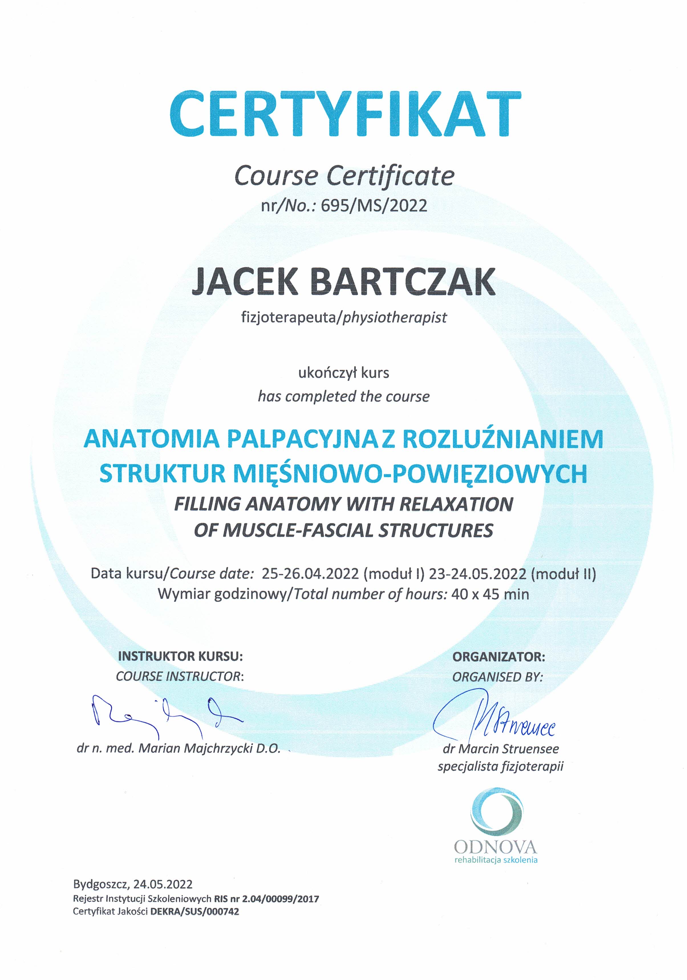 dyplom masaz lodz w domu i biurze